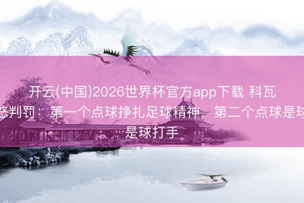 开云(中国)2026世界杯官方app下载 科瓦奇动怒判罚：第一个点球挣扎足球精神，第二个点球是球打手