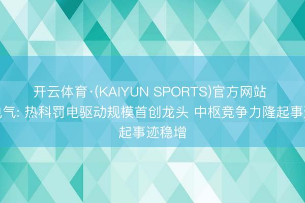 开云体育·(KAIYUN SPORTS)官方网站 朗信电气: 热科罚电驱动规模首创龙头 中枢竞争力隆起事迹稳增