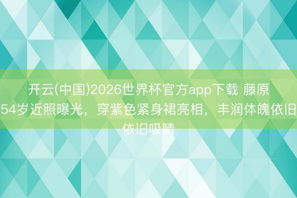 开云(中国)2026世界杯官方app下载 藤原纪香54岁近照曝光,穿紫色紧身裙亮相,丰润体魄依旧吸睛