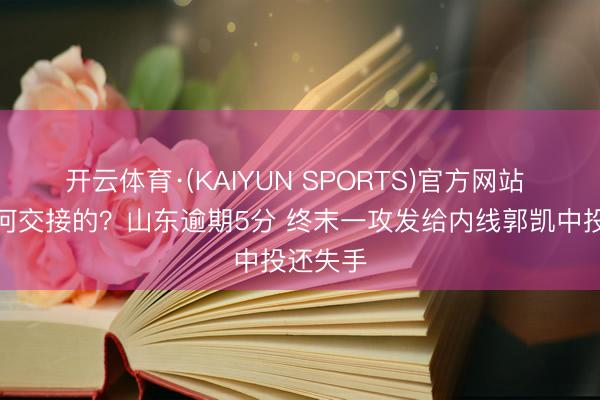 开云体育·(KAIYUN SPORTS)官方网站 策略若何交接的？山东逾期5分 终末一攻发给内线郭凯中投还失手