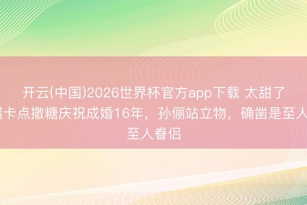 开云(中国)2026世界杯官方app下载 太甜了!邓超卡点撒糖庆祝成婚16年,孙俪站立物,确凿是至人眷侣
